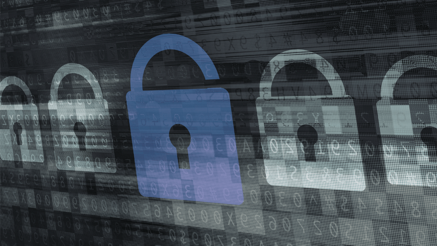 Digital illustration of padlocks representing structural barriers and security challenges slowing SME transformation in the AI-driven economy