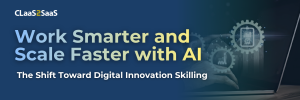 Header banner including text "Work Smarter and Scale Faster with AI. The shift toward Digital Innovation Skilling"