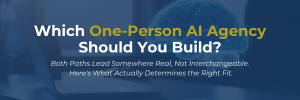 One-person AI agency blog banner