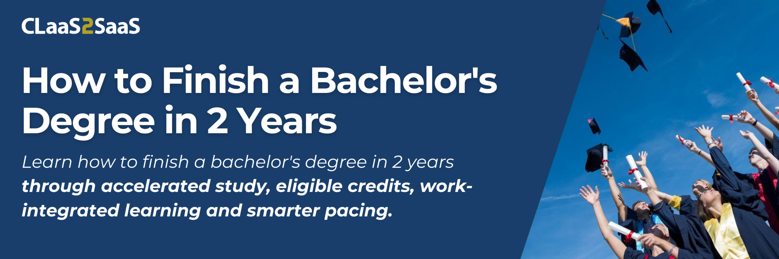 Student planning an accelerated bachelor's degree pathway over two years