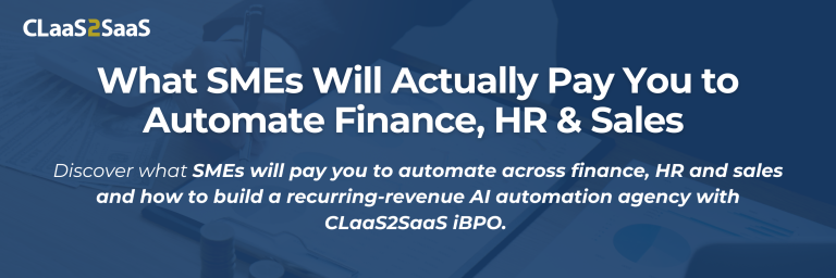 Solo operator delivering finance, HR and sales automation services to SME clients for recurring revenue