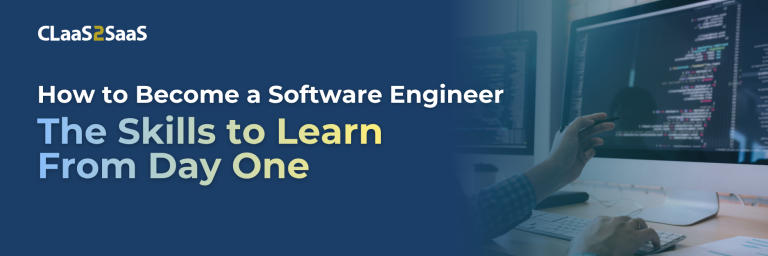 blog banner included blog title: How to Become a Software Engineer: The Skills to Learn From Day One
